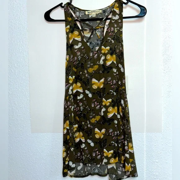 Wildflower Olive Butterfly Tank - Picture 1 of 2